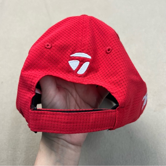 TaylorMade Golf Hat TP5 M3 Performance Tour Adjustable Strap Cap Red White OSFA - Picture 4 of 8